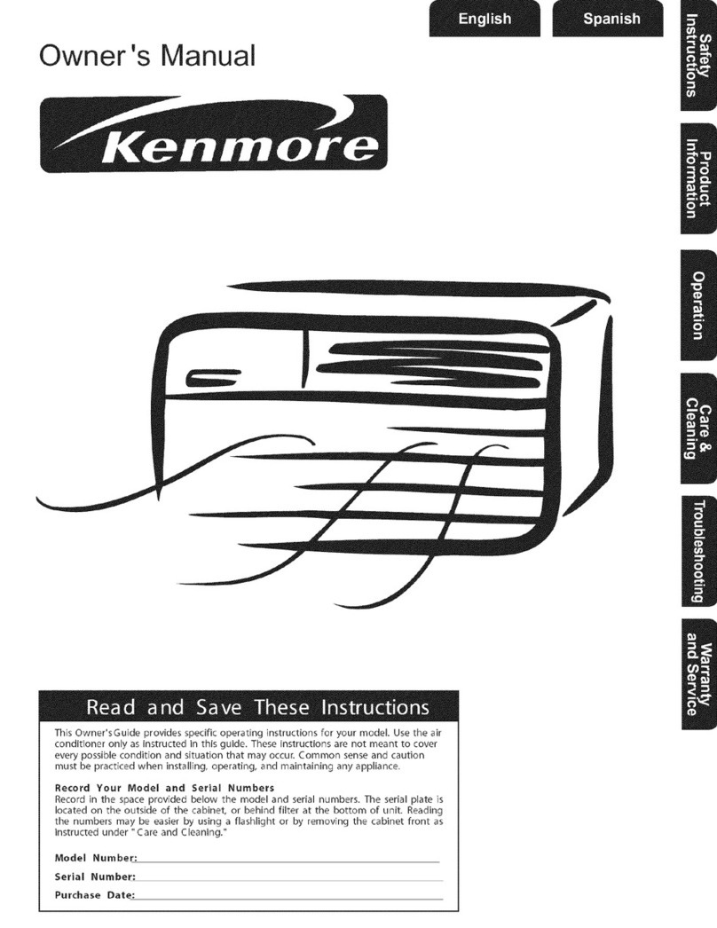 Kenmore Air Conditioner User manual