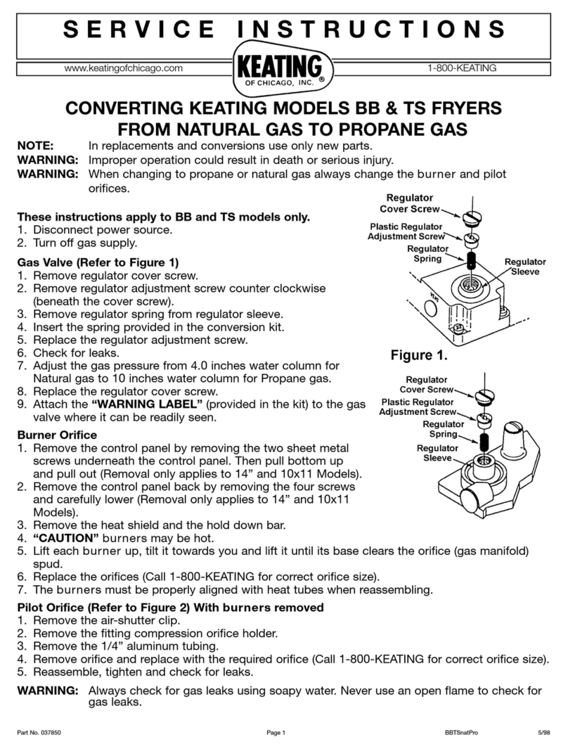 Keating Of Chicago BB Service instructions