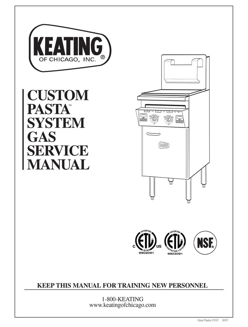 Keating Of Chicago Custom Pasta Gas System 0107 User manual Keating Of Chicago Custom Pasta Gas System 0107 User manual