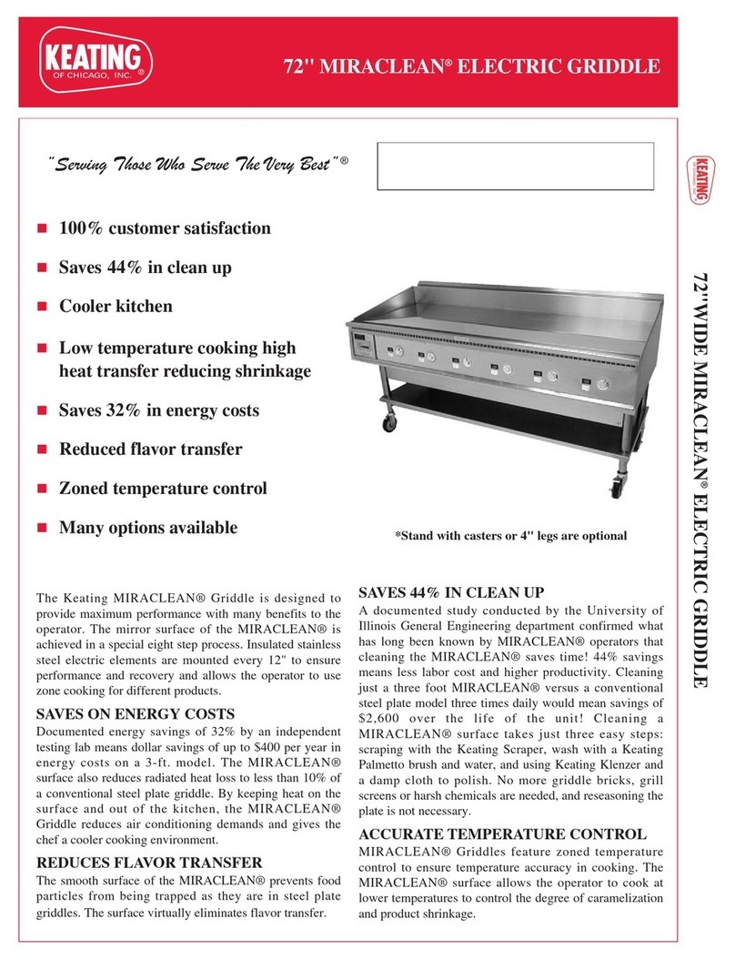 Keating Of Chicago Wide Miraclean 7230 User manual