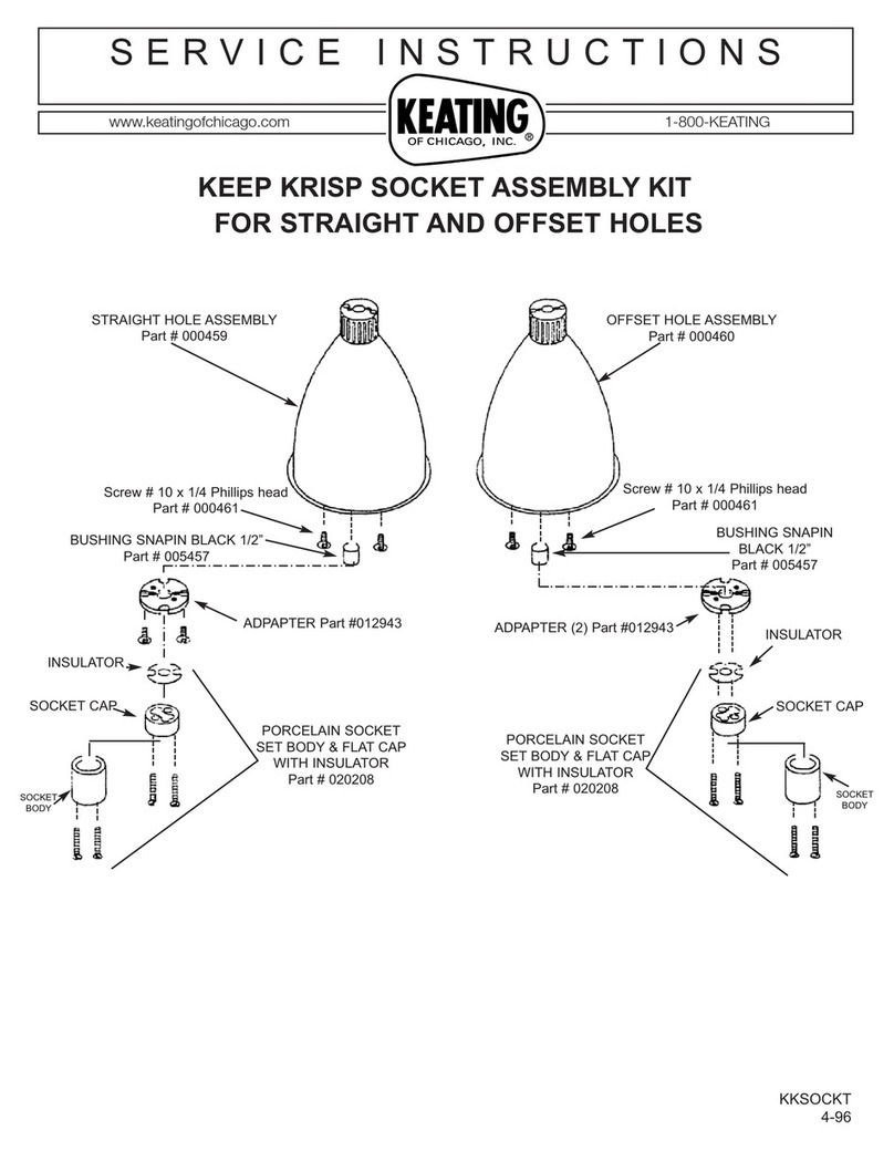 Keating Of Chicago Krisp Socket Assembly Kit For Straight and Offset... Operating instructions