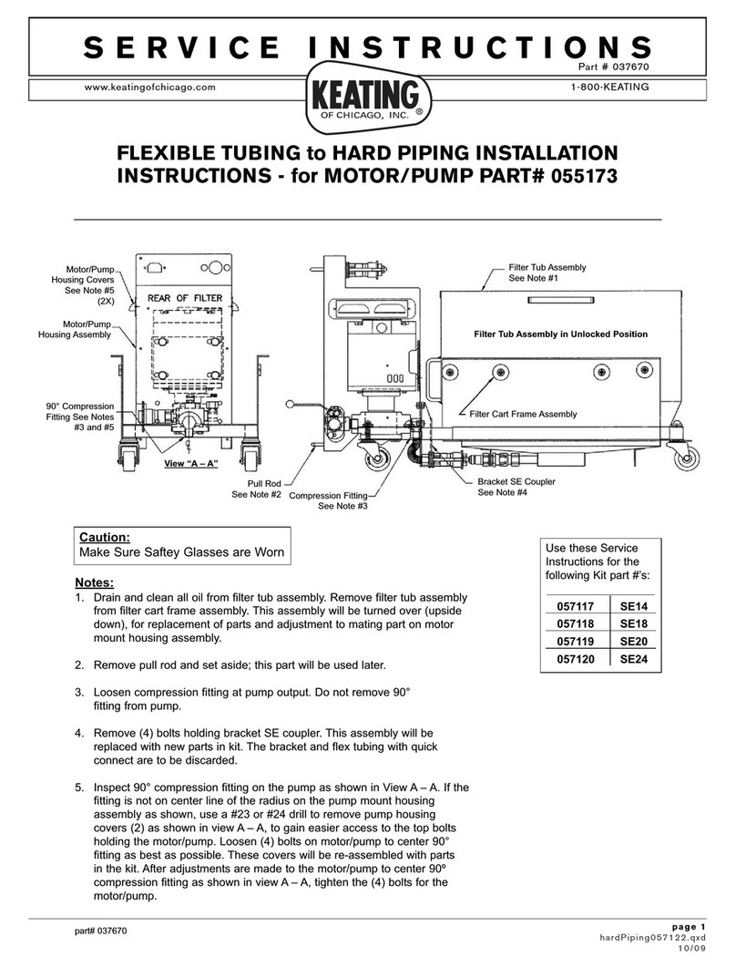 Keating Of Chicago Flexible Tubing to Hard Piping 055173 Operating instructions