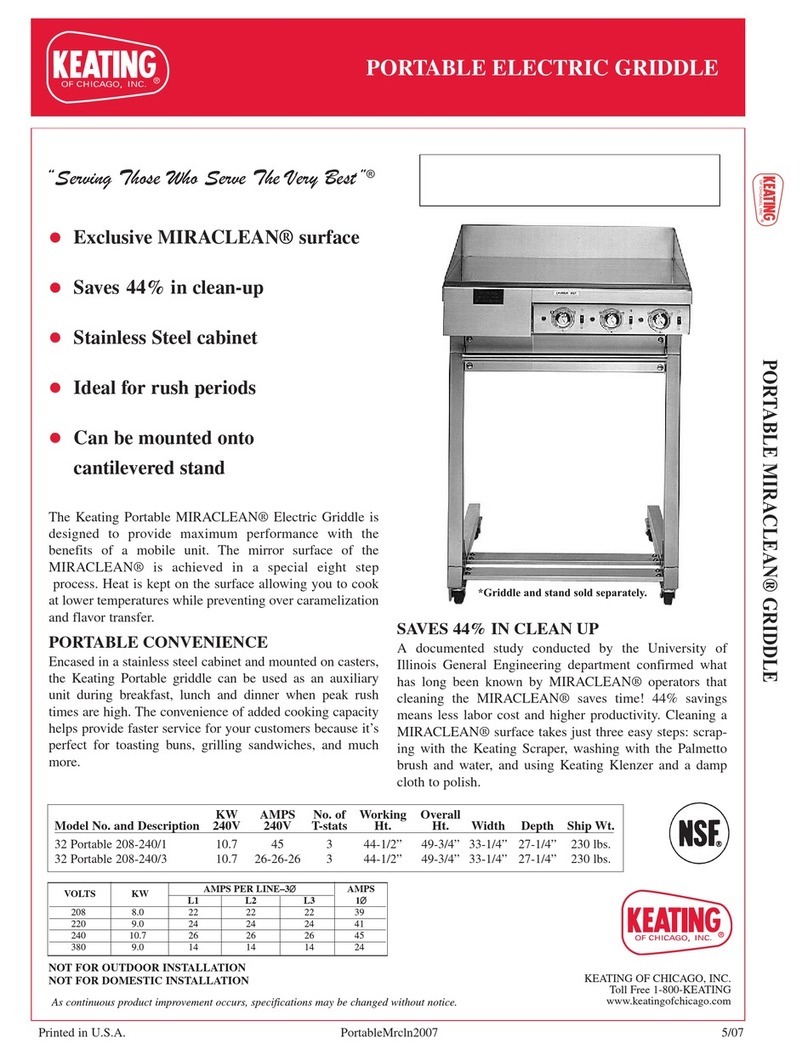 Keating Of Chicago Miraclean 208-240/1 User manual