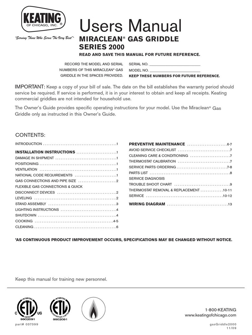 Keating Of Chicago 37399 User manual Keating Of Chicago 37399 User manual