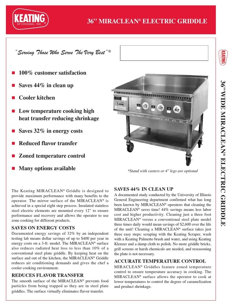 Keating Of Chicago Miraclean 3624 361 Specification sheet