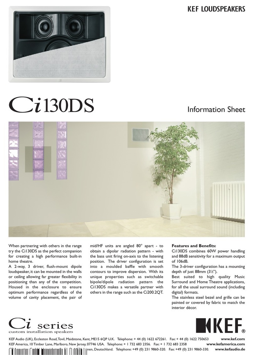 KEF Ci 130DS Information sheet