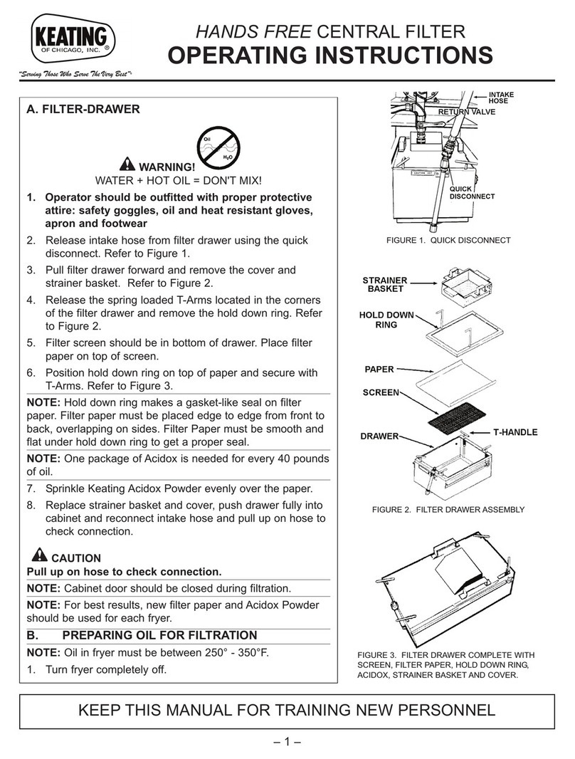 Keating Of Chicago Central Filter Hands Free operating instructions