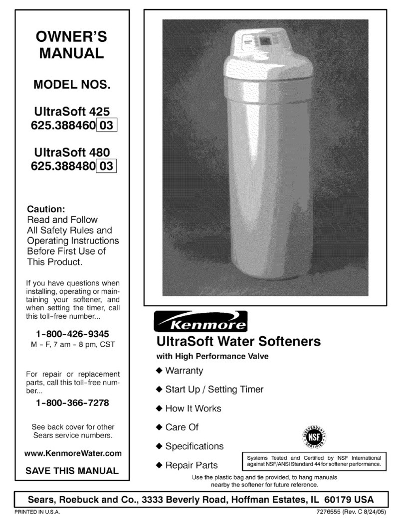 Kenmore ULTRASOFT 425 owner's manual Kenmore ULTRASOFT 425 owner's manual