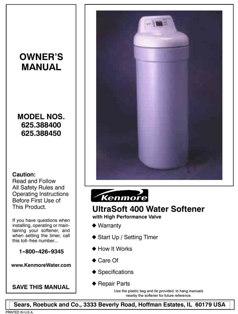 Kenmore ULTRASOFT 400 625.3884 owner's manual