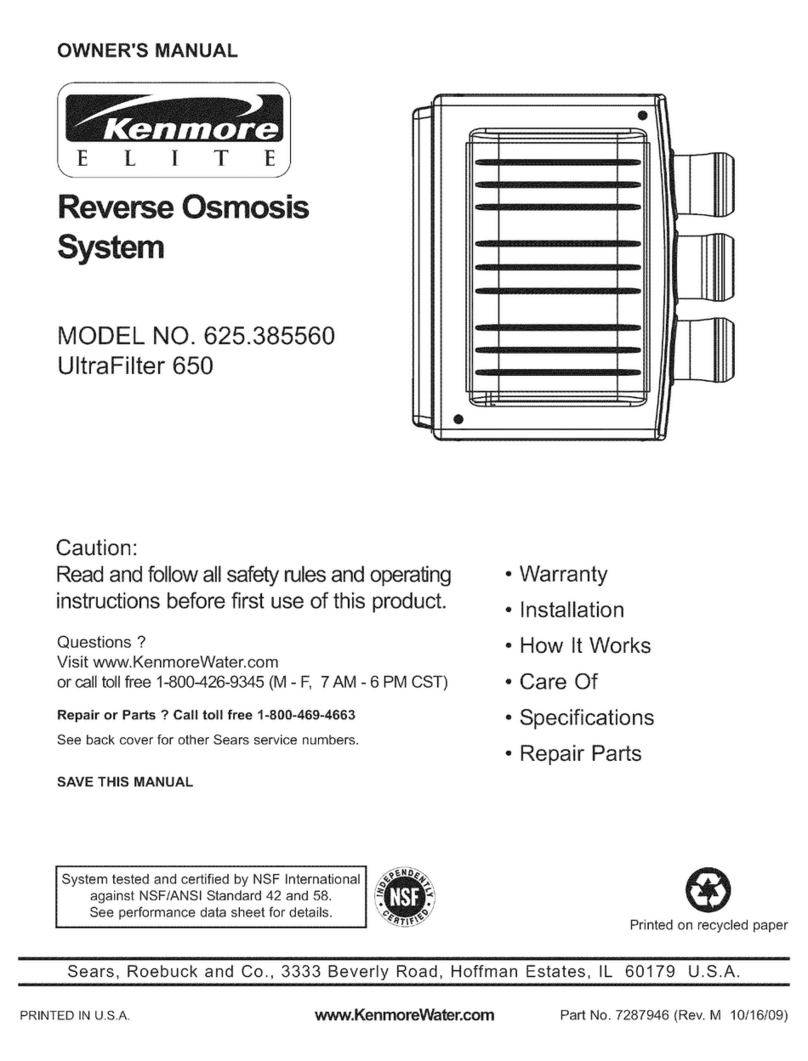 Kenmore 625.38556 User manual Kenmore 625.38556 User manual