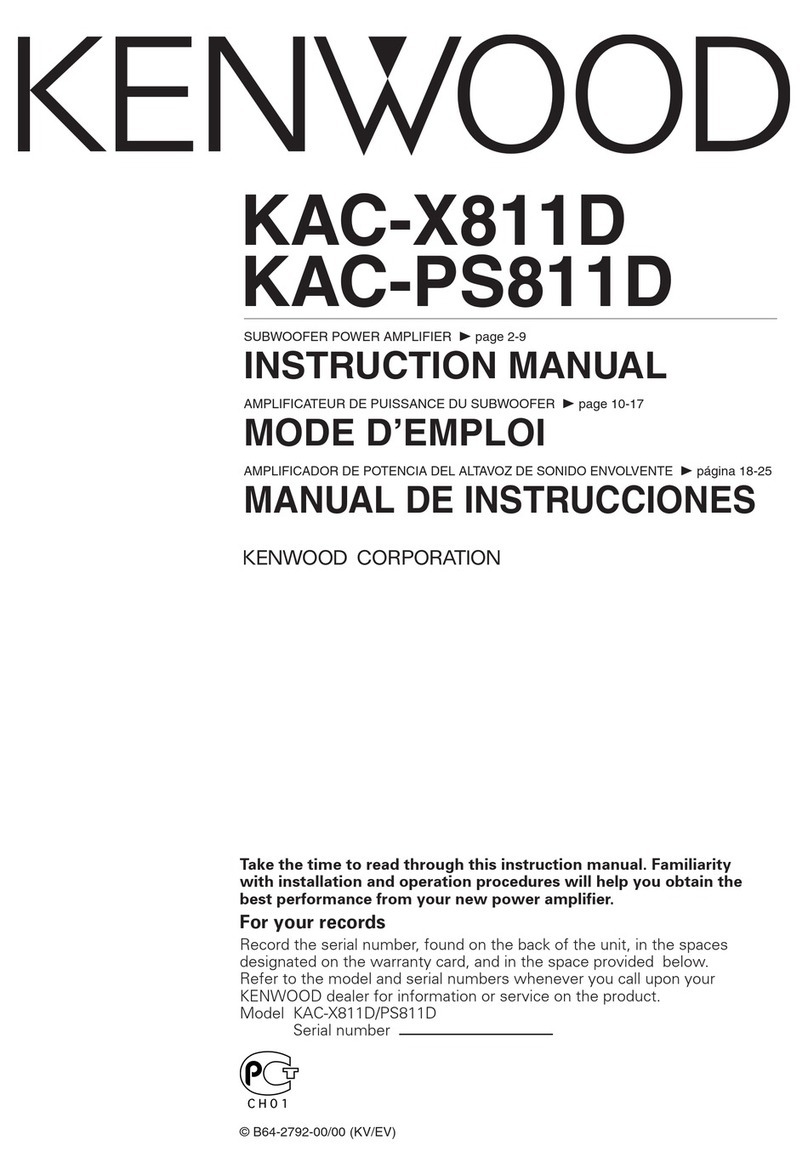 Kenwood KAC-PS811D instruction manual