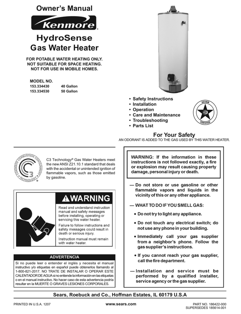 Kenmore HydroSense 153.33443 owner's manual