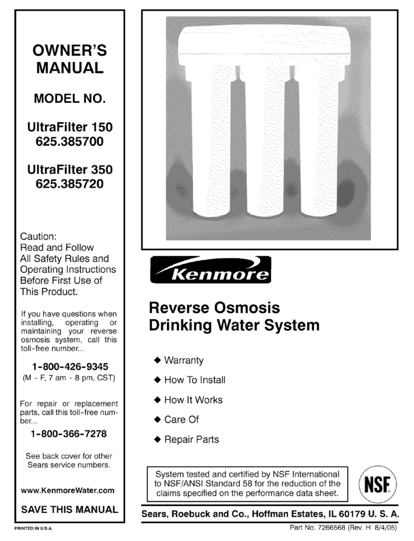 Kenmore ULTRAFILTER 150 625.385700 owner's manual