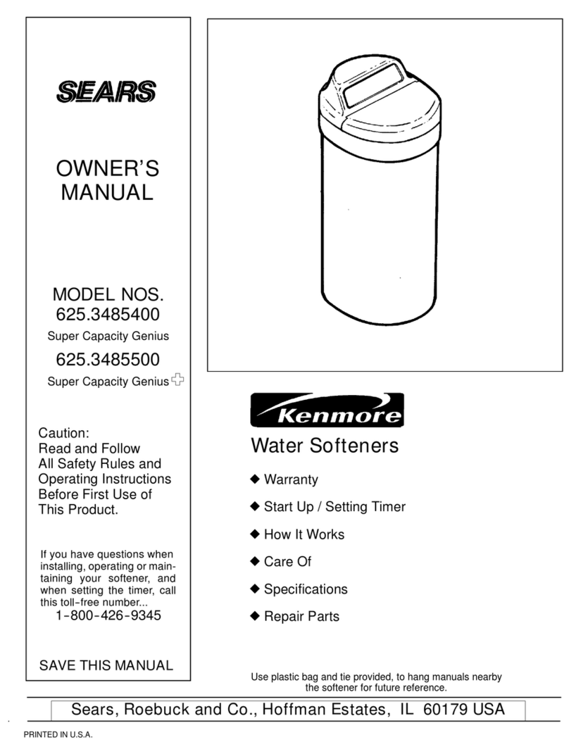 Kenmore 625.3485400 owner's manual