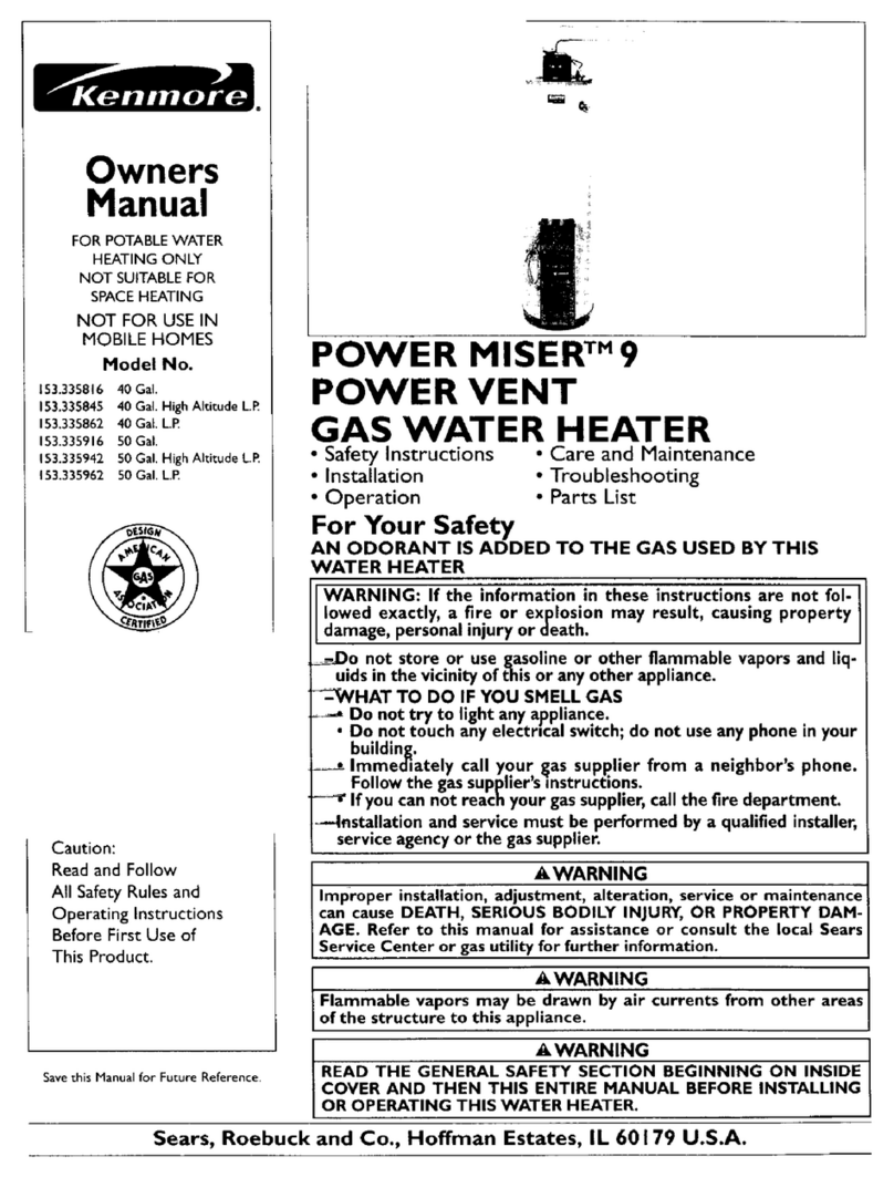 Kenmore Power Miser 9 153.335916 User manual