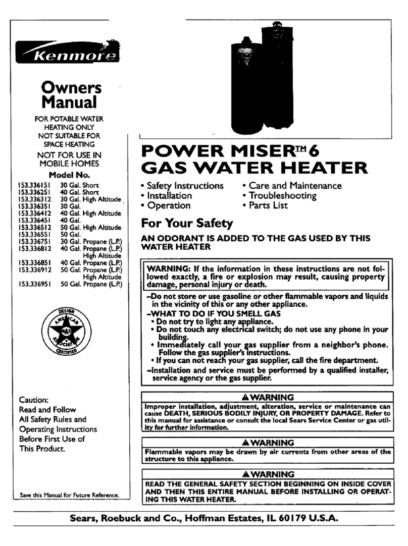 Kenmore POWER MISER 153.336151 owner's manual