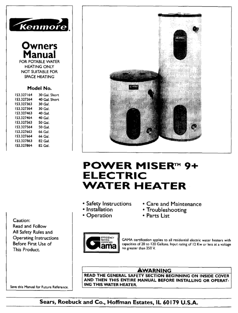 Kenmore POWER MISER 153.327164 owner's manual
