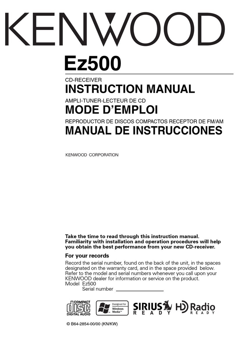 Kenwood EZ500 - Radio / CD instruction manual