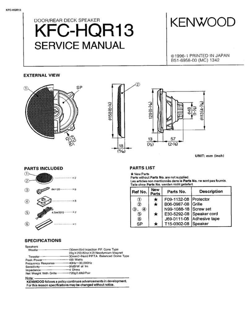 Kenwood KFC-HQR13 Service manual