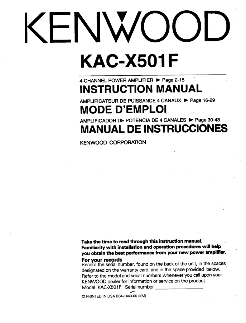 Kenwood KAC-X501F instruction manual