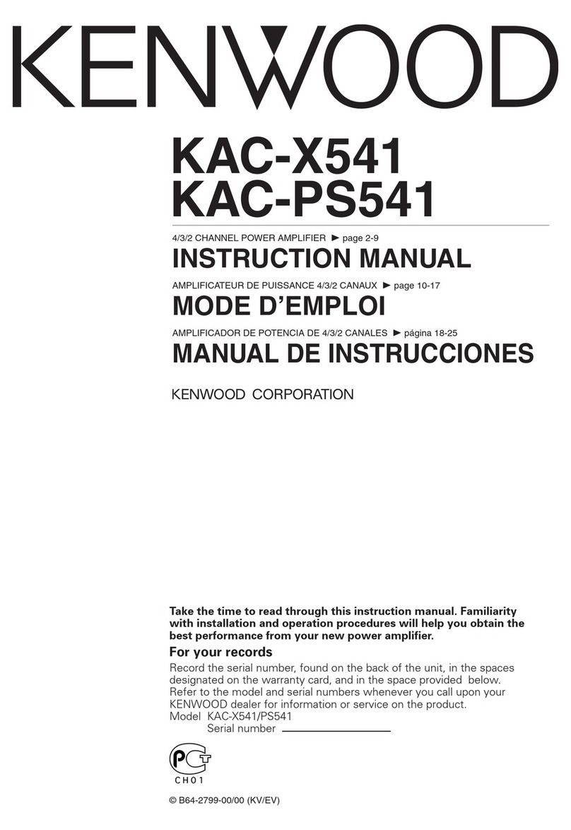 Kenwood KAC-X541 User manual