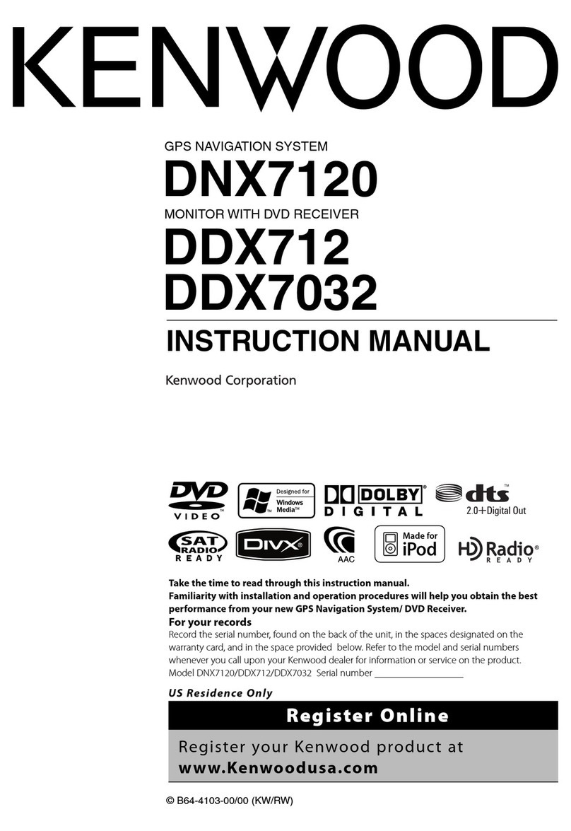 Kenwood DNX7120 - Navigation System With DVD player User manual