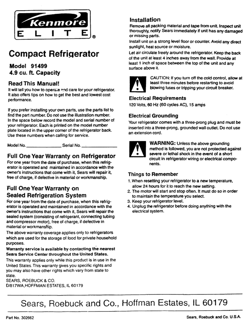 Kenmore 91499 user manual