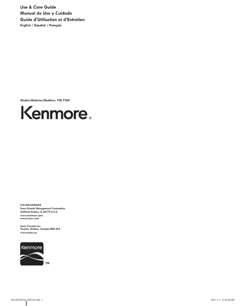 Kenmore 795.7109 Series User manual Kenmore 795.7109 Series User manual