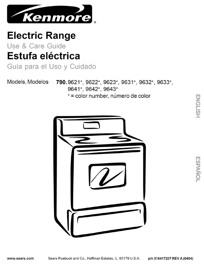 Kenmore 790.9621 Series User manual