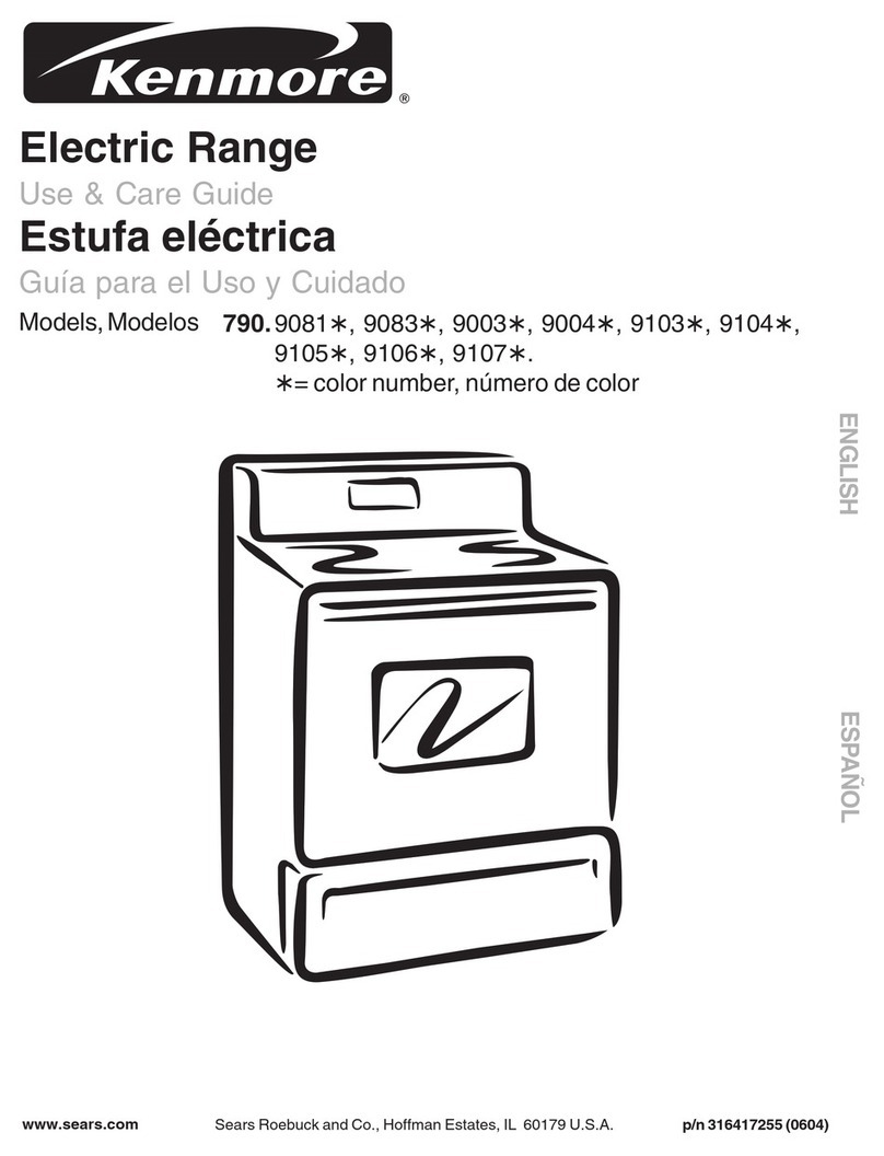 Kenmore 790.9004 Series Use and care guide Kenmore 790.9004 Series Use and care guide