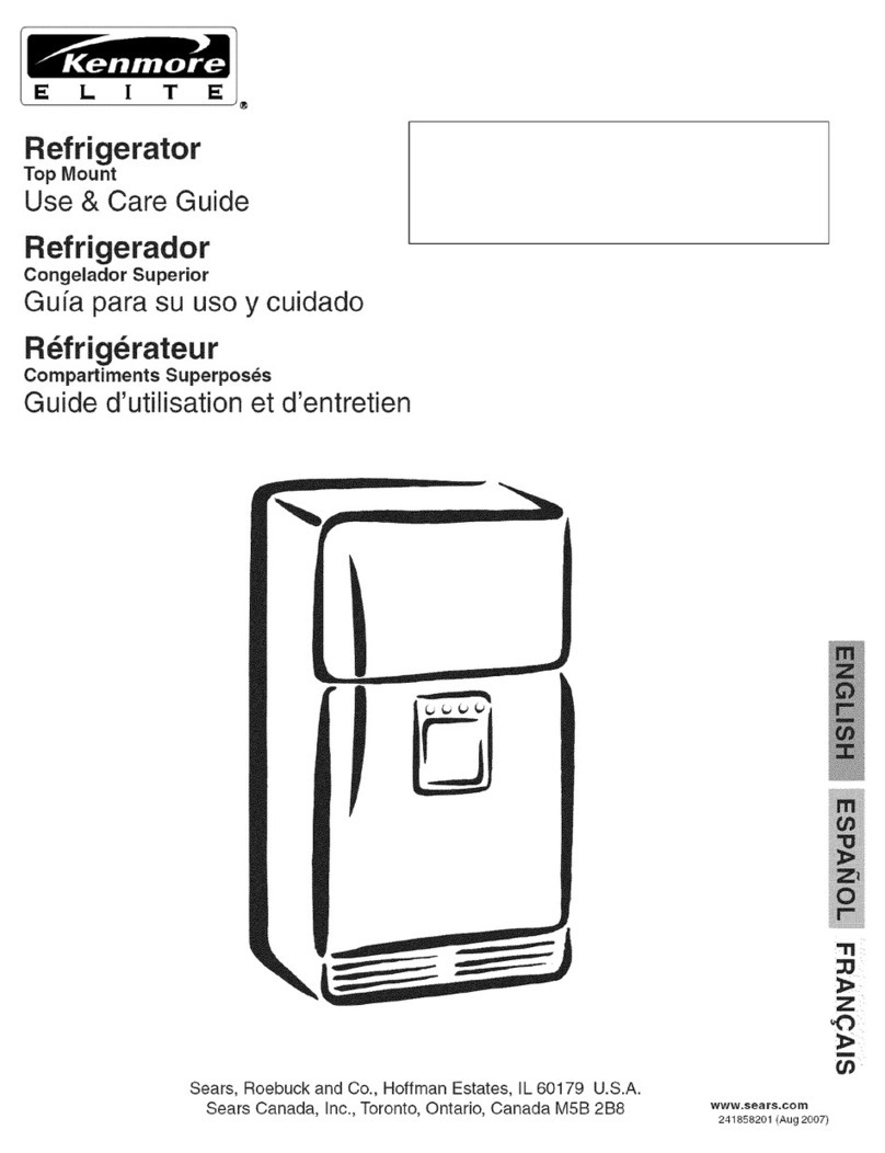 Kenmore 241858201 Use and care guide