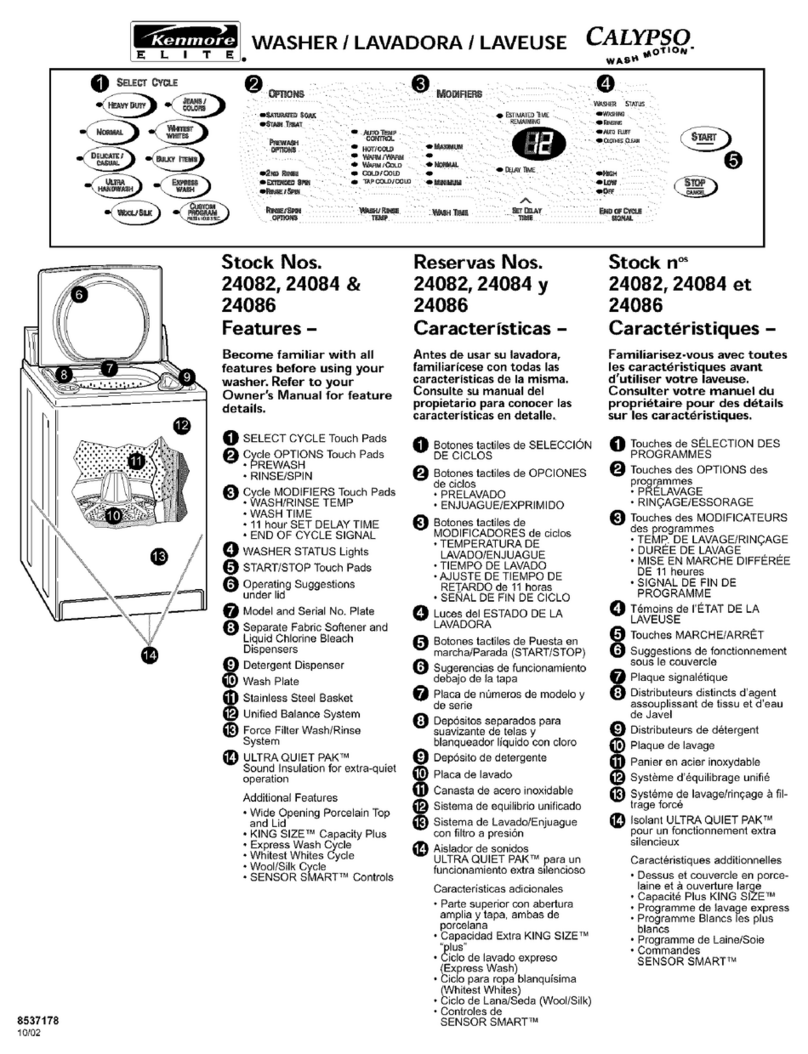Kenmore Elite CALYPSO 24082 User manual
