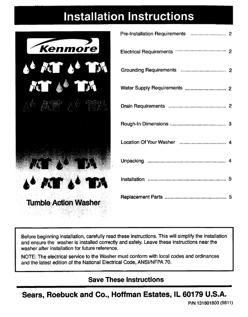 Kenmore 131801800 User manual Kenmore 131801800 User manual