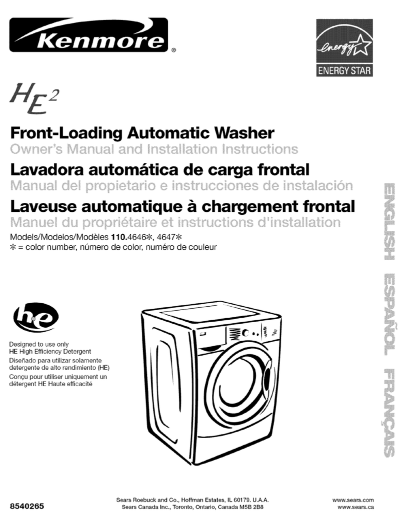 Kenmore 110.4646 Owner's manual and installation instructions