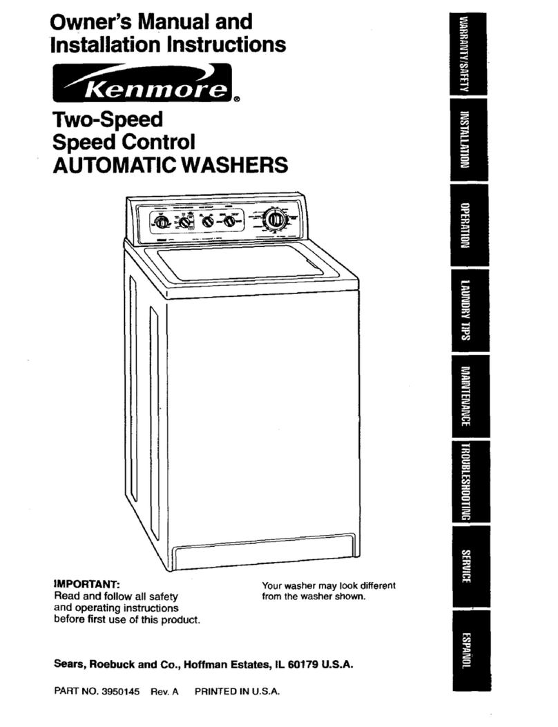 Kenmore 110.29882890 Owner's manual and installation instructions