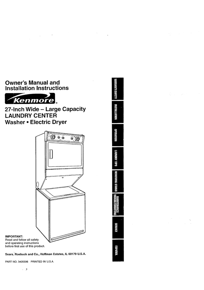 Kenmore Washer/Dryer Operating instructions