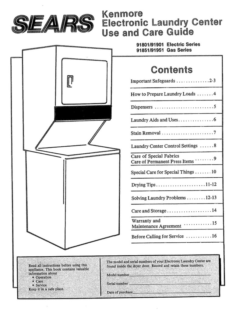 Kenmore SEARS 91801191901 User manual