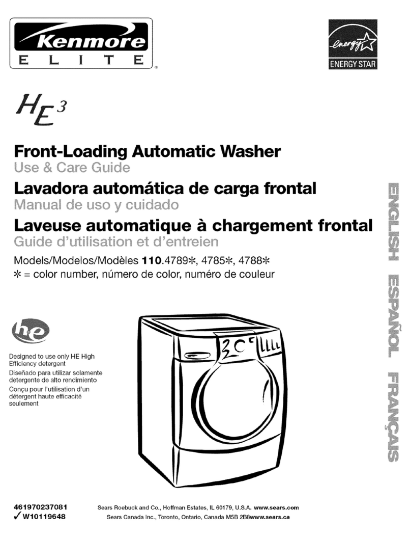 Kenmore Elite HE3 110.4789 Series Use & care guide