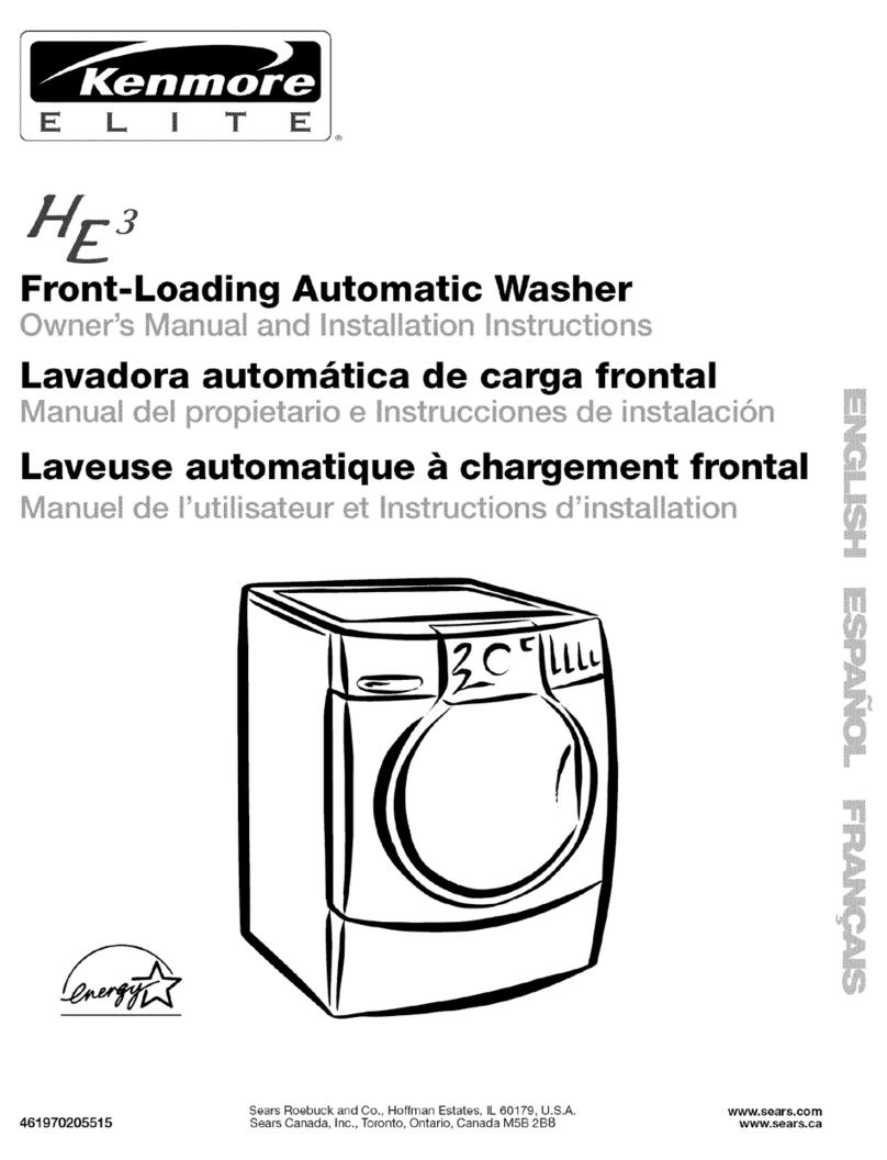 Kenmore HE3 110 Operating instructions