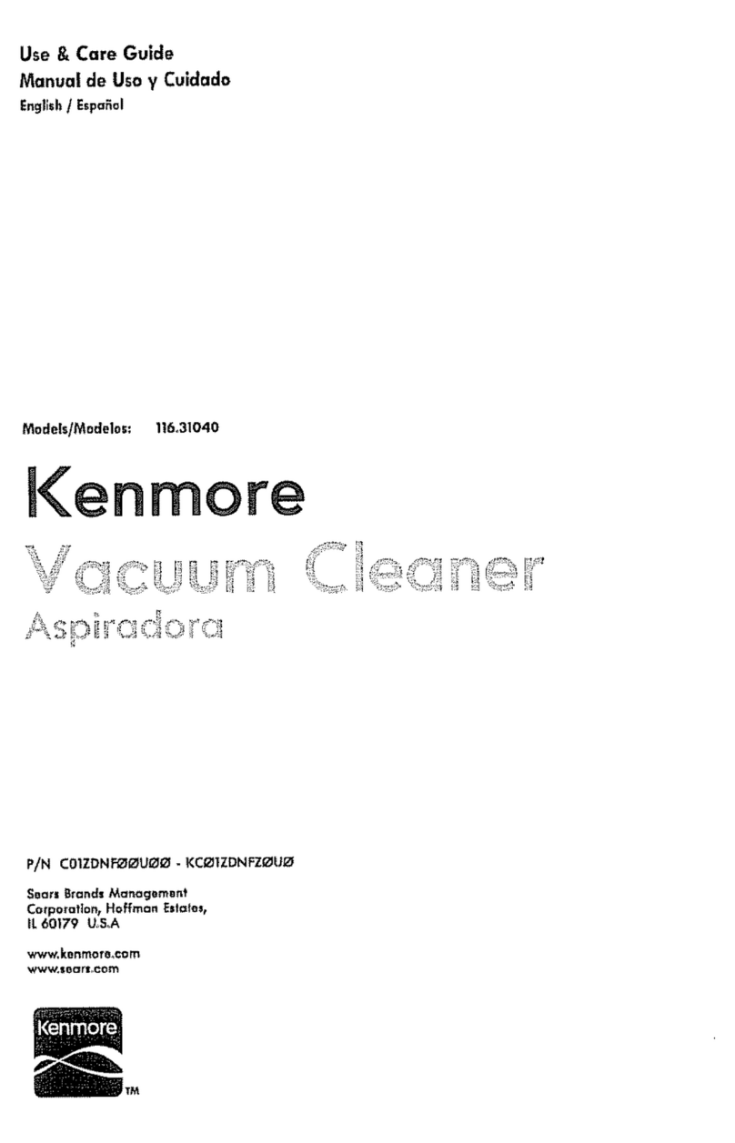 Kenmore 1!6O31040 Use and care guide
