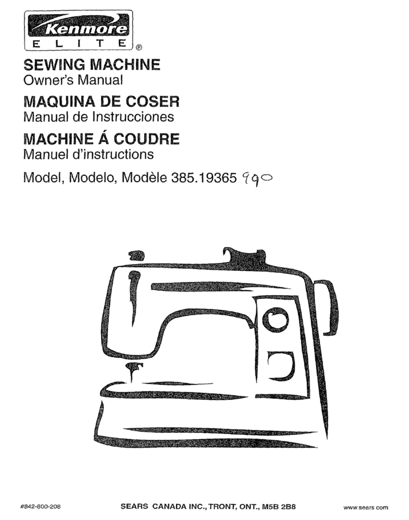 Kenmore 385.19365 owner's manual