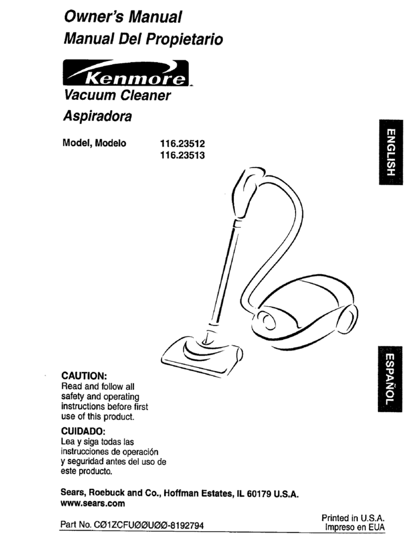 Kenmore ASPIRADORA 116.23512 User manual