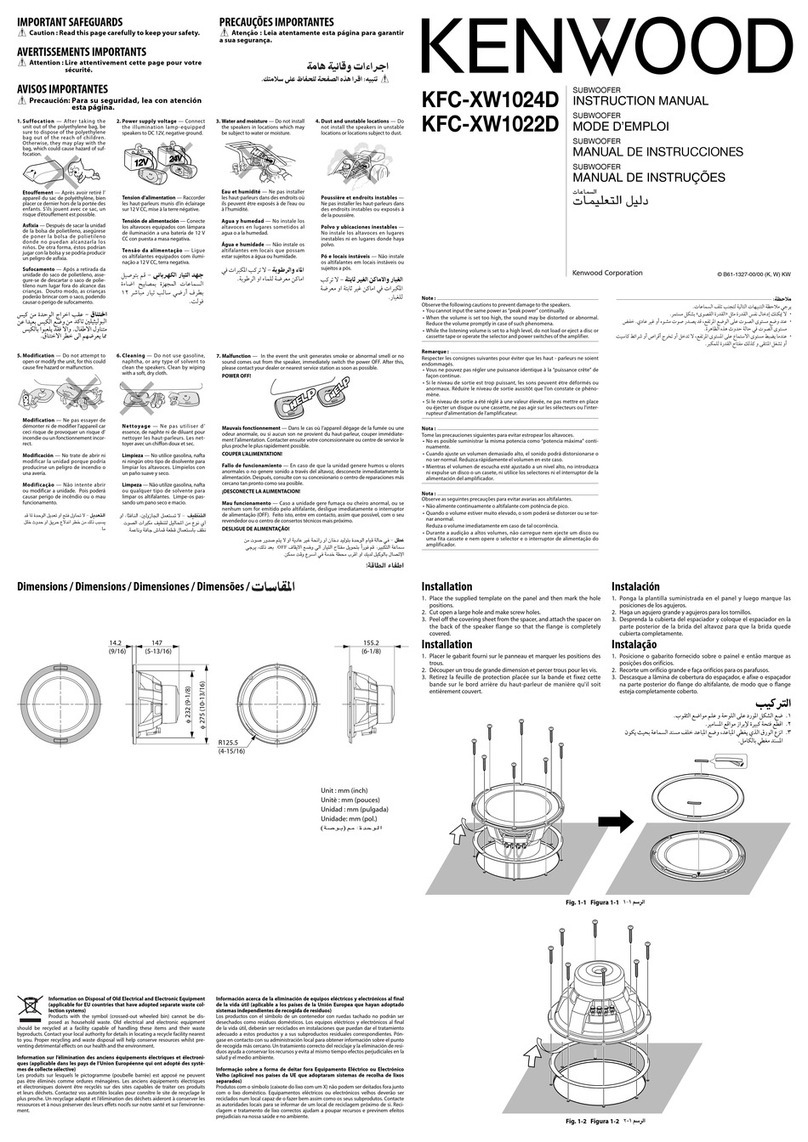 Kenwood KFC-XW1024D User manual