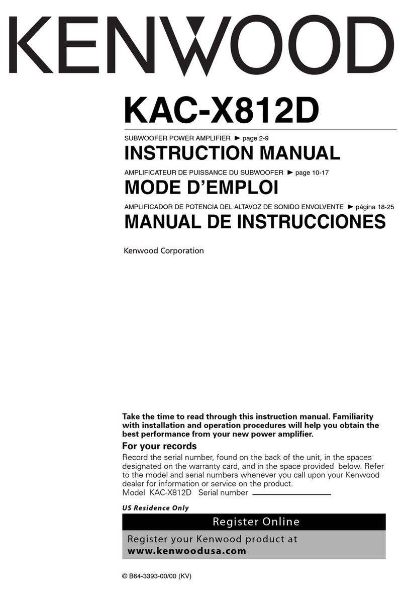 Kenwood KAC-X812D instruction manual