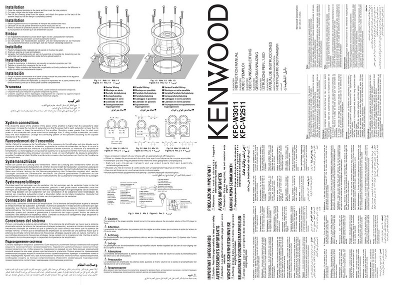 Kenwood KFC-W2511 instruction manual