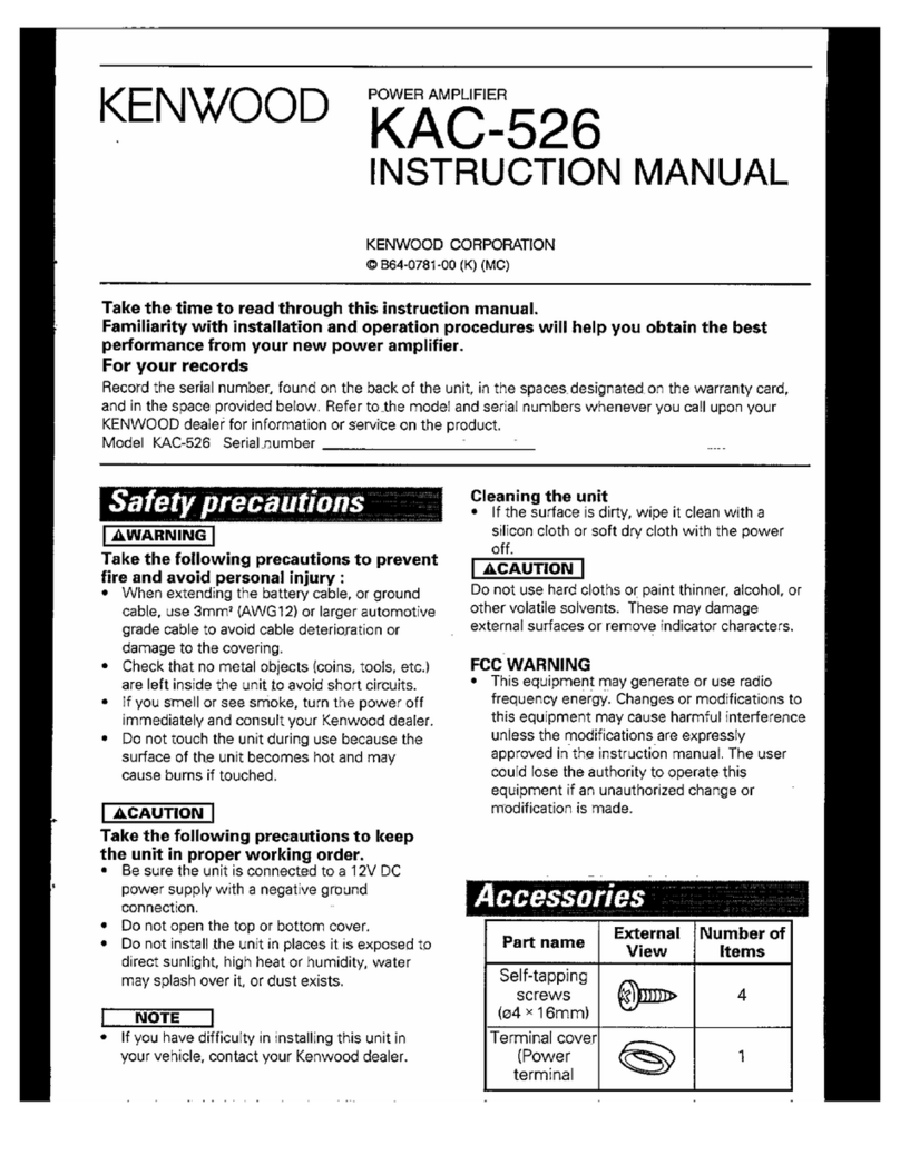 Kenwood KAC-526 User manual