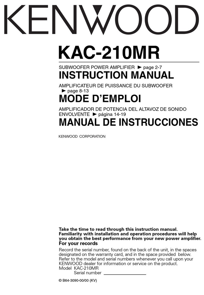 Kenwood KAC-210MR User manual