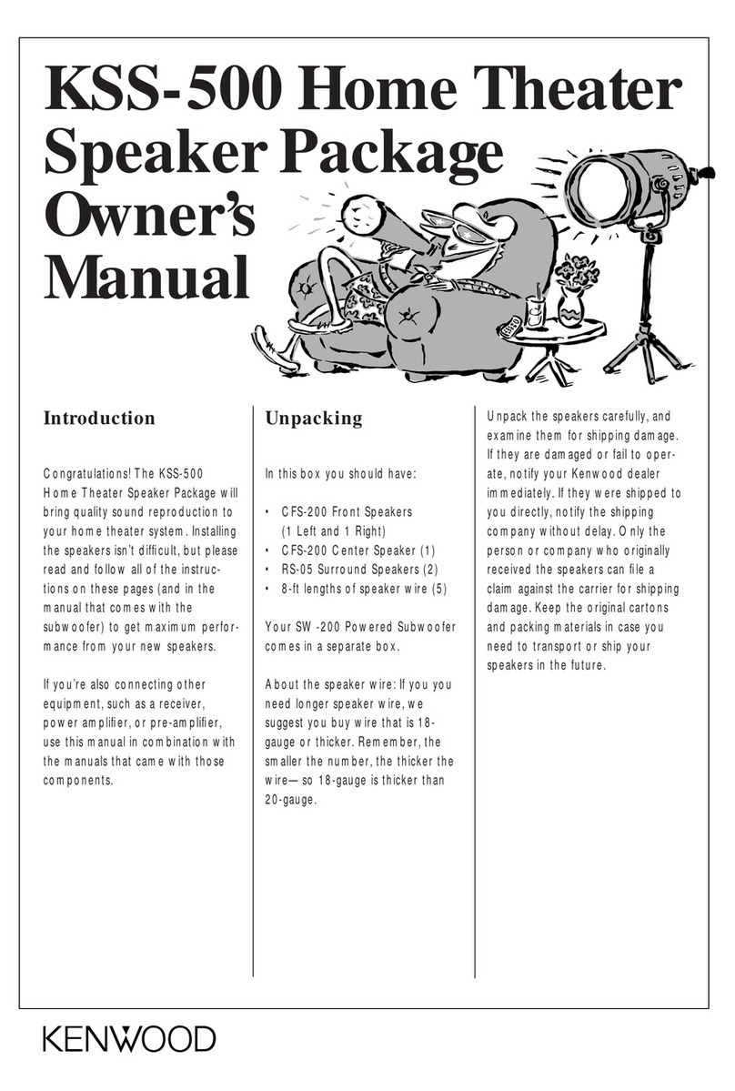 Kenwood KSS-500 owner's manual
