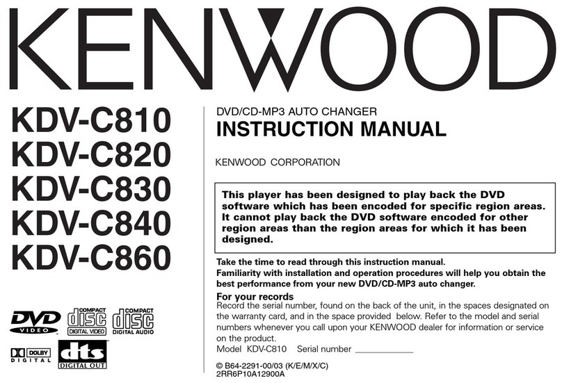 Kenwood KDV-C810 User manual Kenwood KDV-C810 User manual
