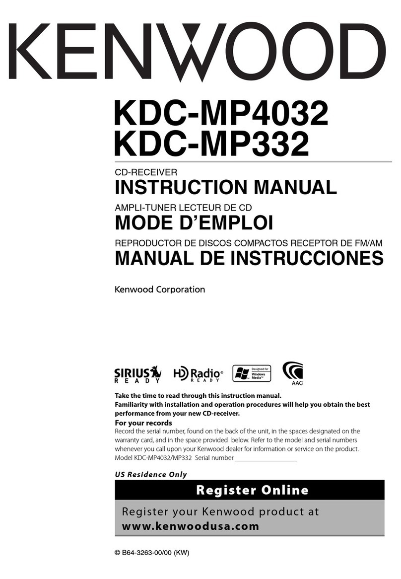 Kenwood KDC-MP332 User manual Kenwood KDC-MP332 User manual